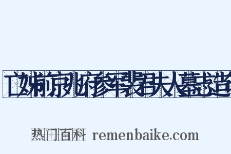 亡姊前京兆府参军裴君夫人墓志造句是什么意思的图片